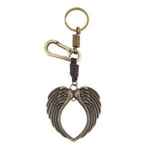 WING Keychain in Faux Leather and Goldtone Gift Box
